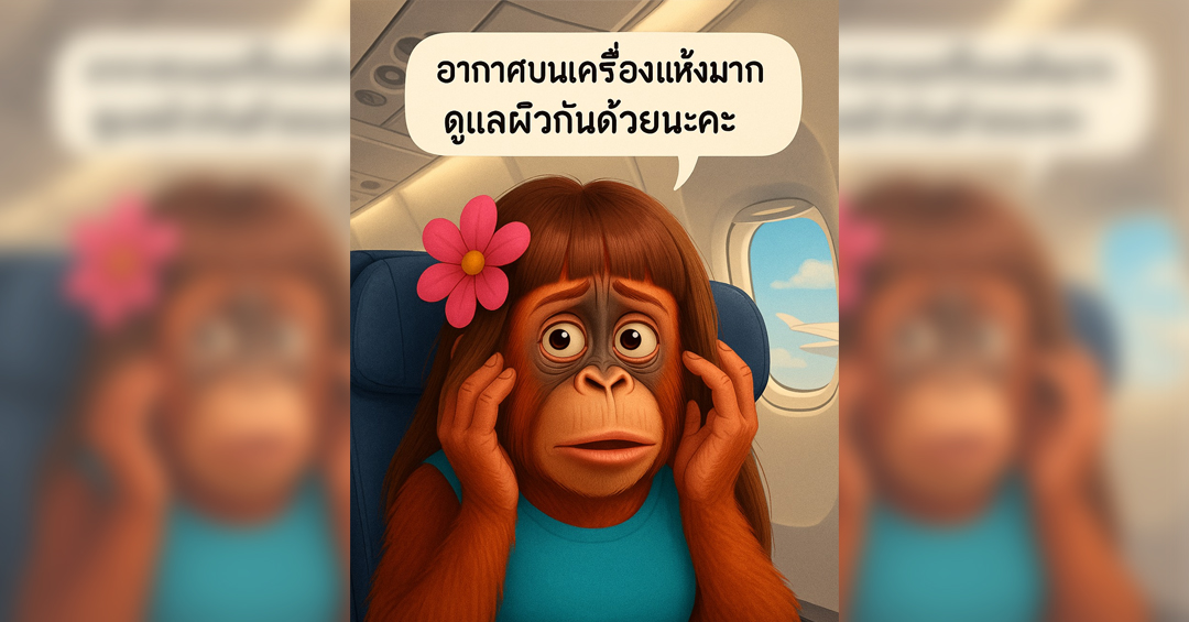 ป้องกันผิวแห้งระหว่างเที่ยวบินระยะไกล